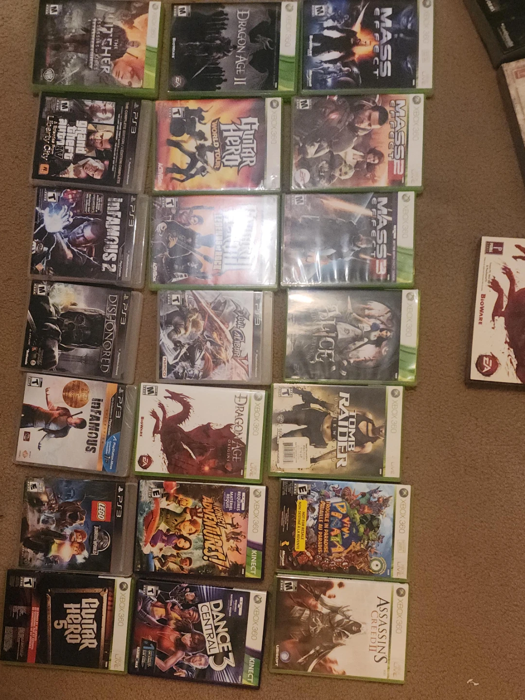 Assorted Xbox 360 and PS3 Video Game Collection