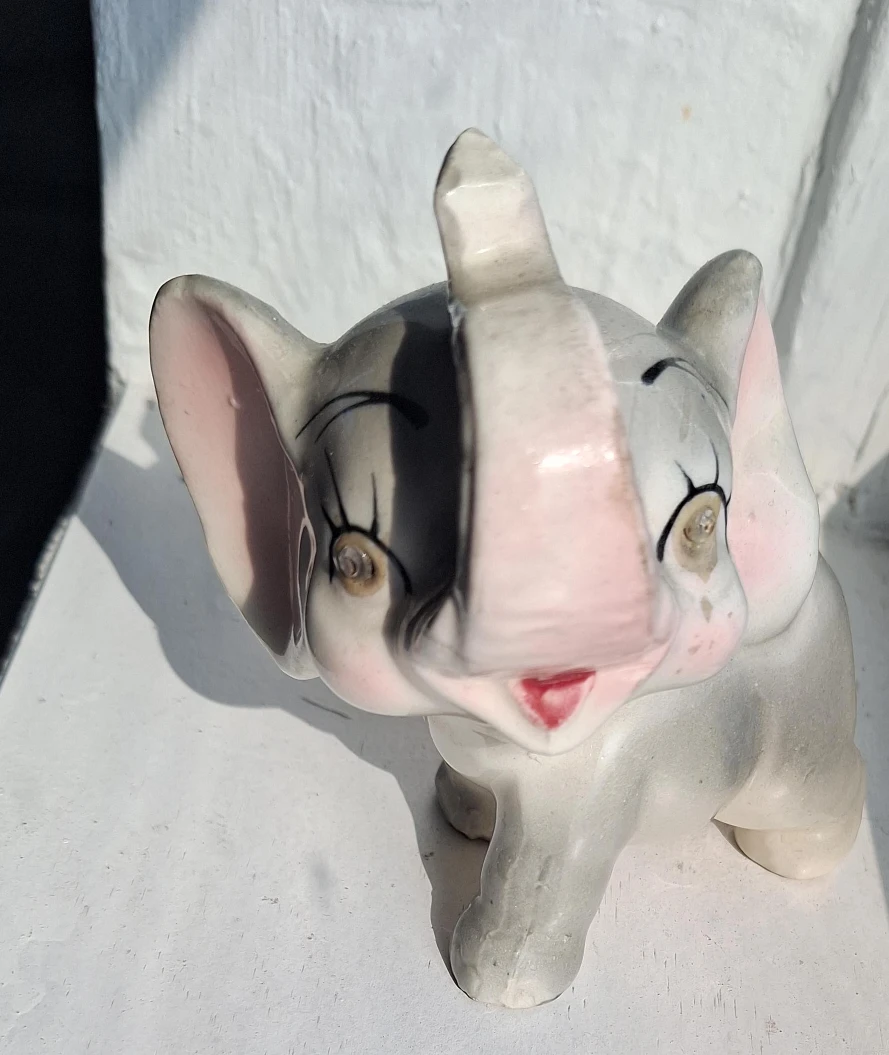 Vintage Ceramic Elephant Figurine