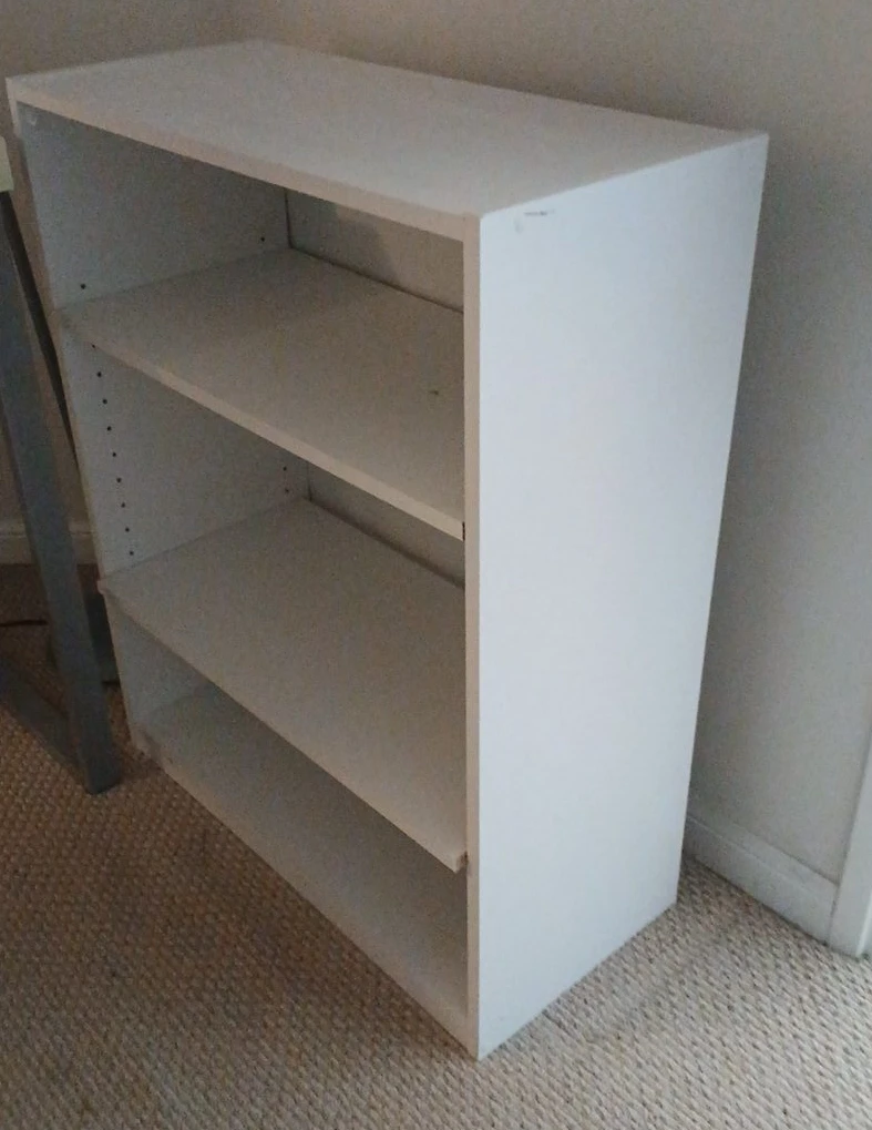White 3-Shelf Bookcase