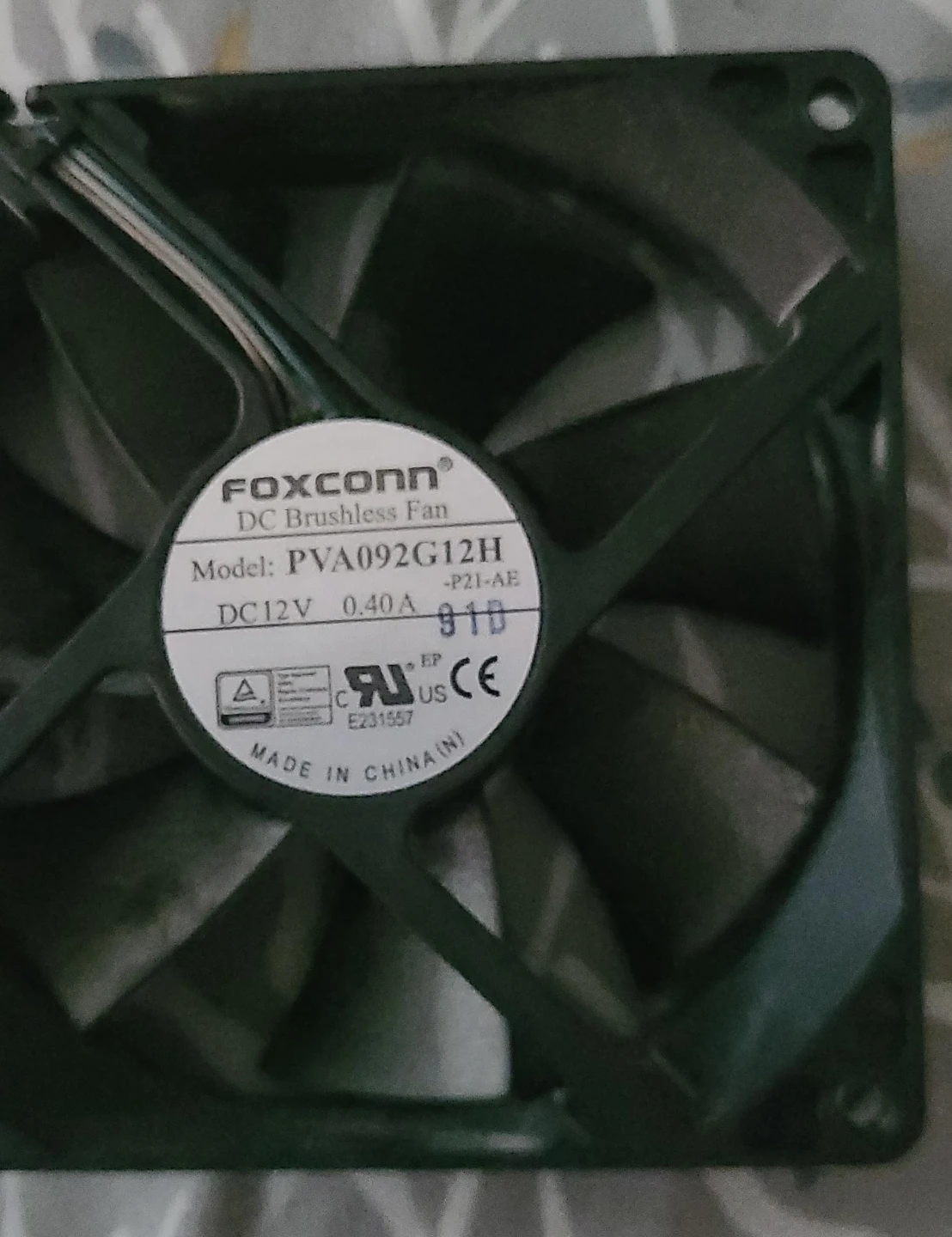 Foxconn PVA092G12H DC Brushless Fan