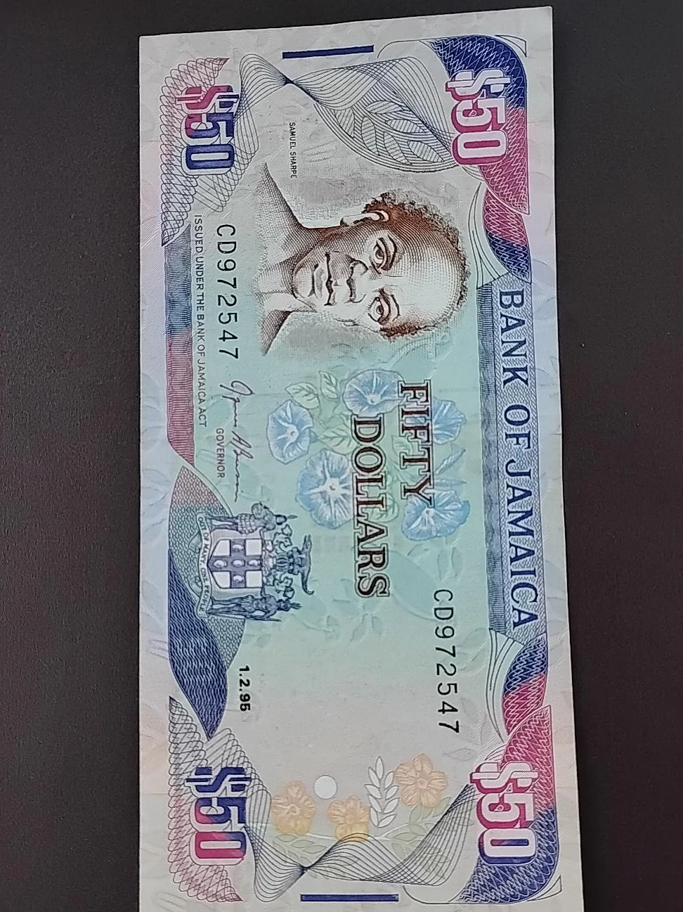 Bank of Jamaica $50 banknote