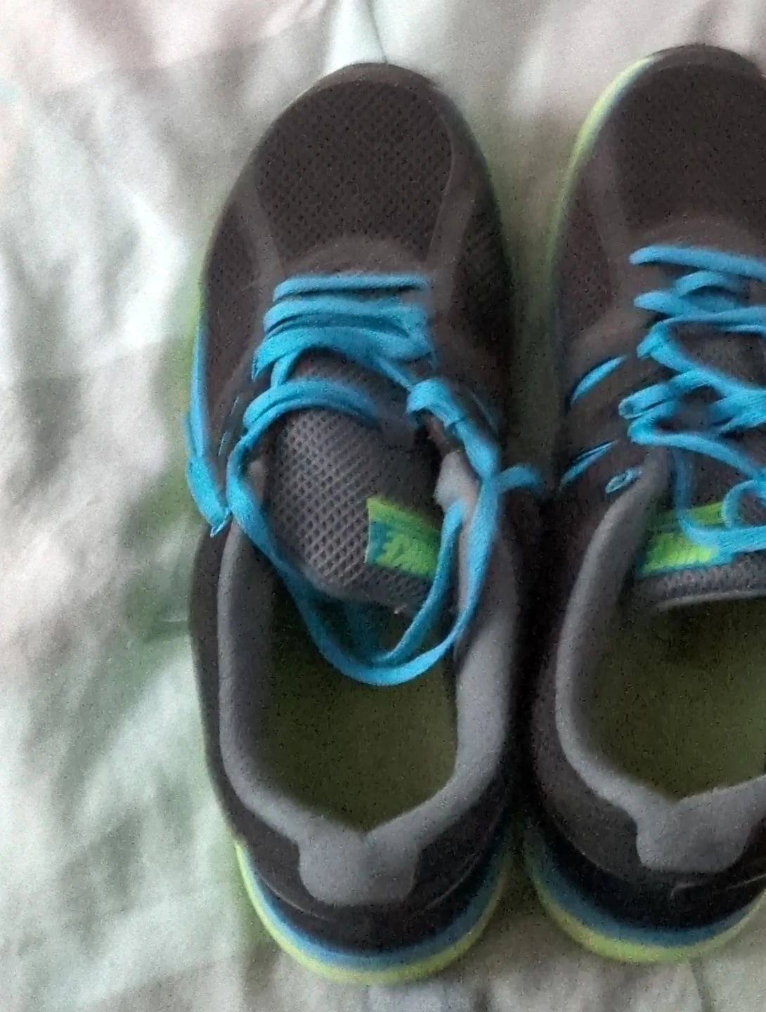 Nike Gray and Blue Running Shoes