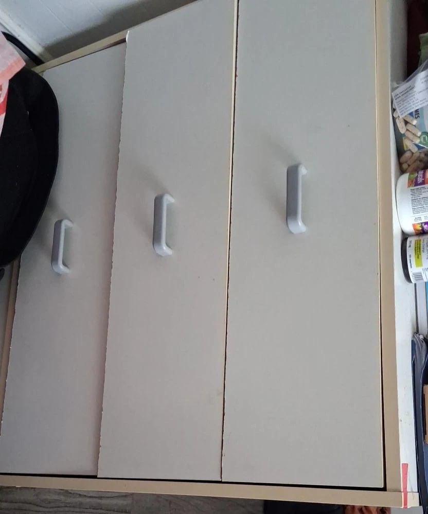 Three-Drawer White Dresser