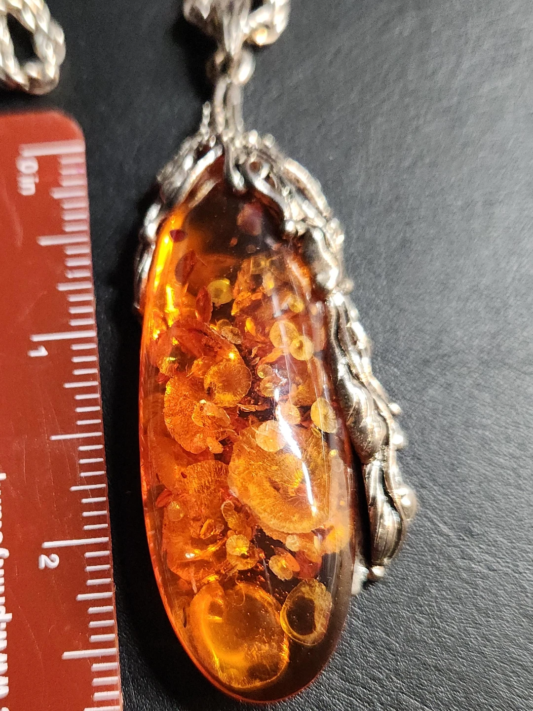 Amber Pendant Necklace