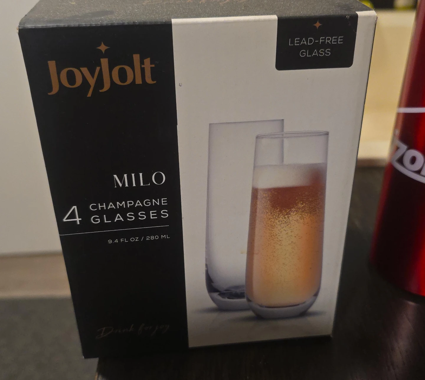 JoyJolt Milo Champagne Glasses Set of 4