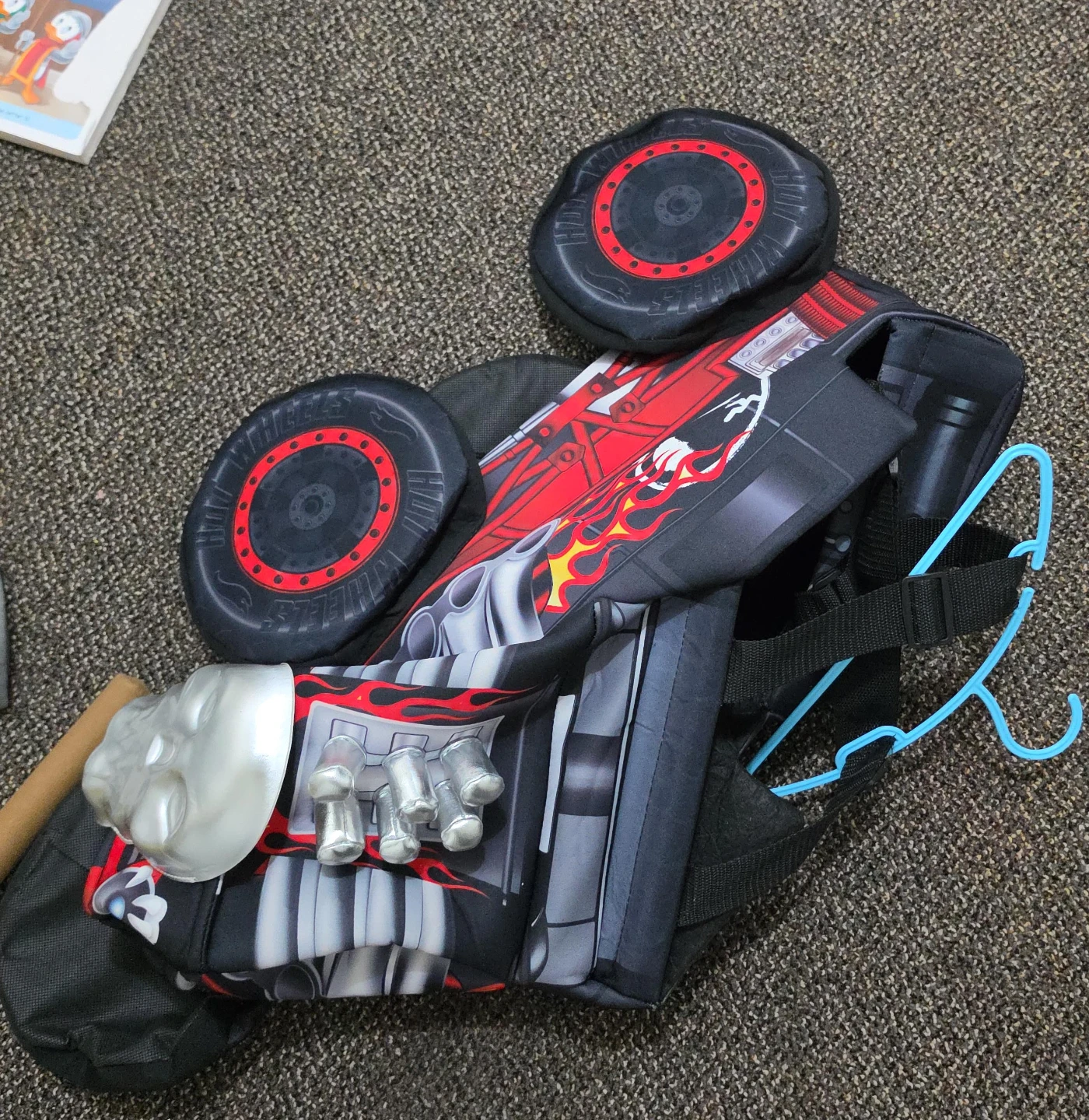Hot Wheels over the head costume.
