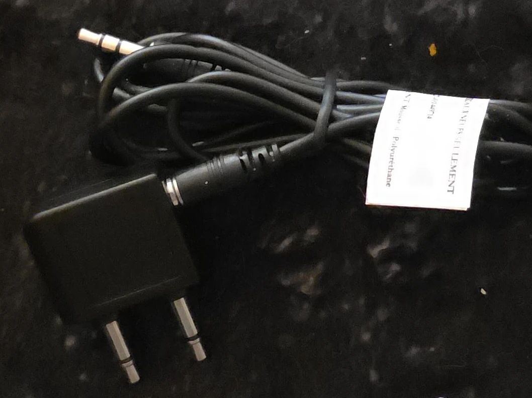 Dual 3.5mm Airline Audio Adapter with Cable