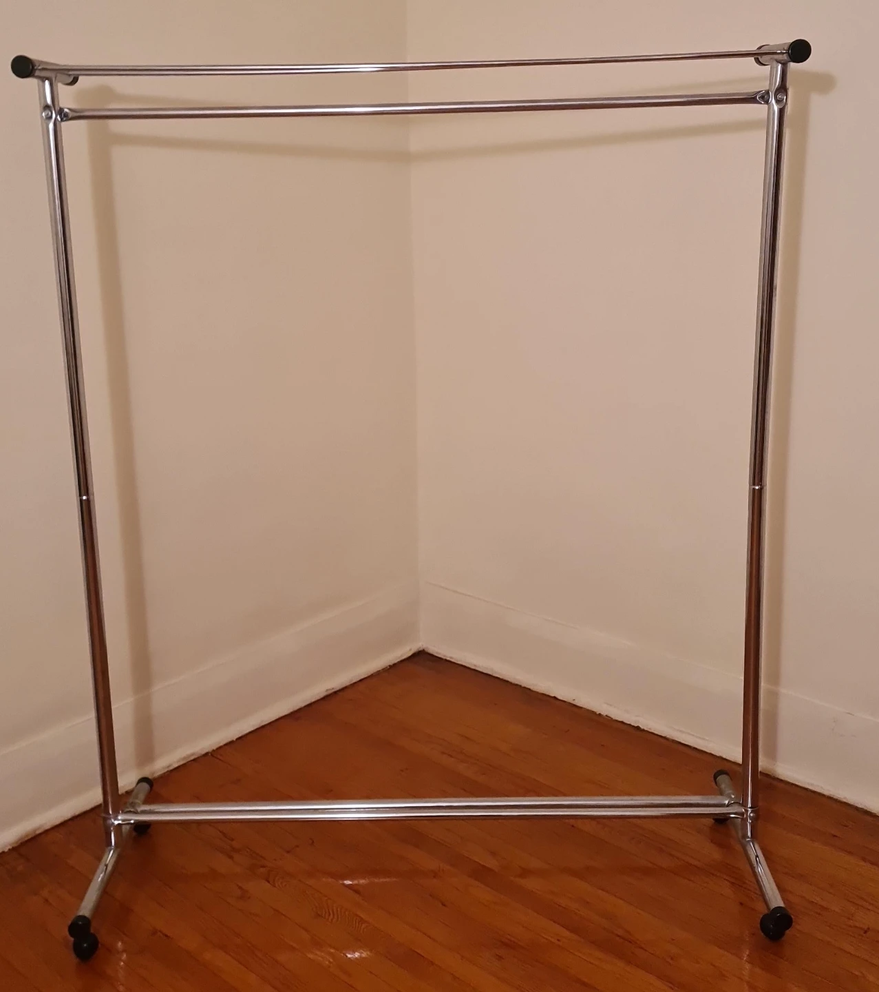 Double Rail Chrome Garment Rack