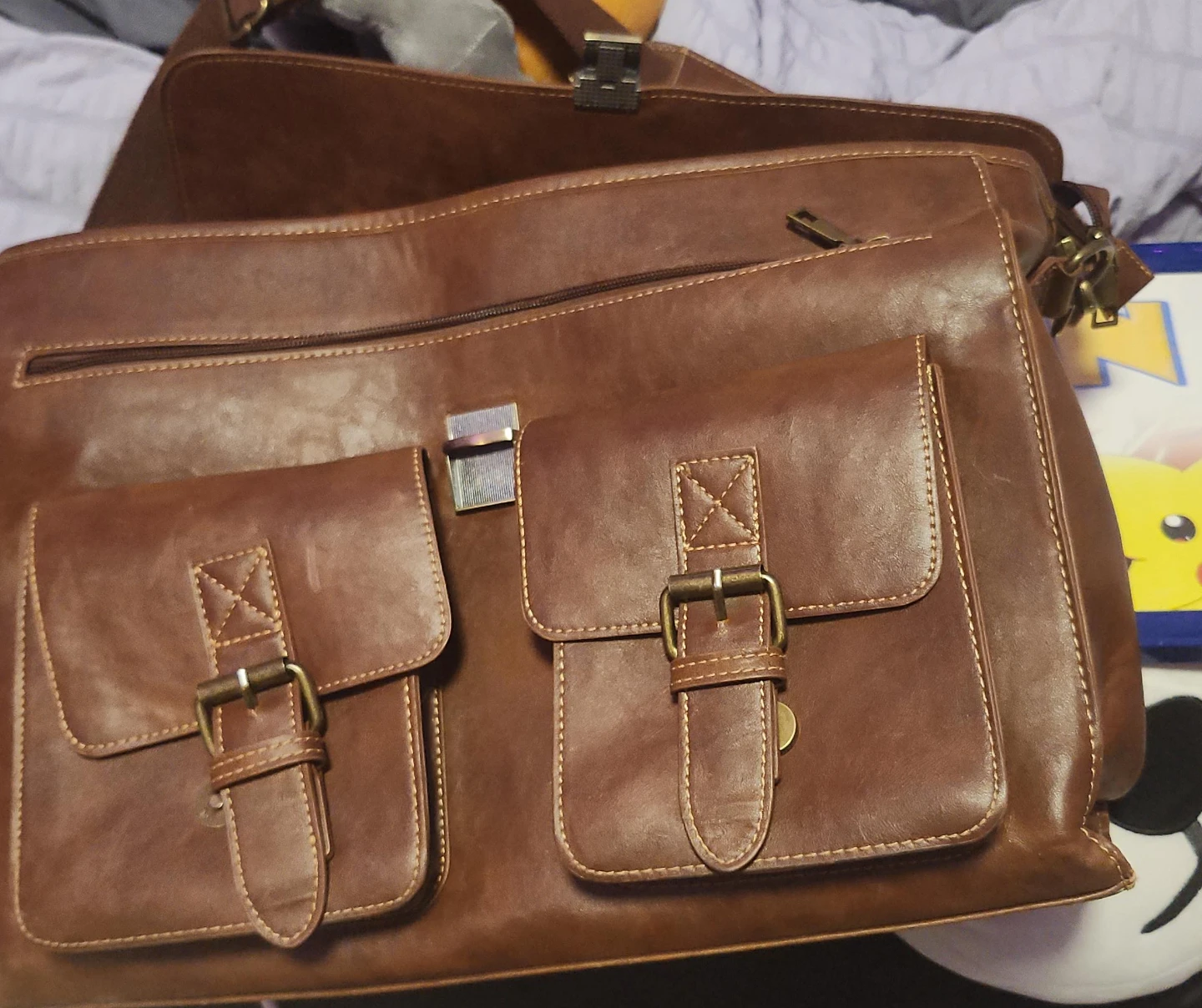 Brown Leather Messenger Bag