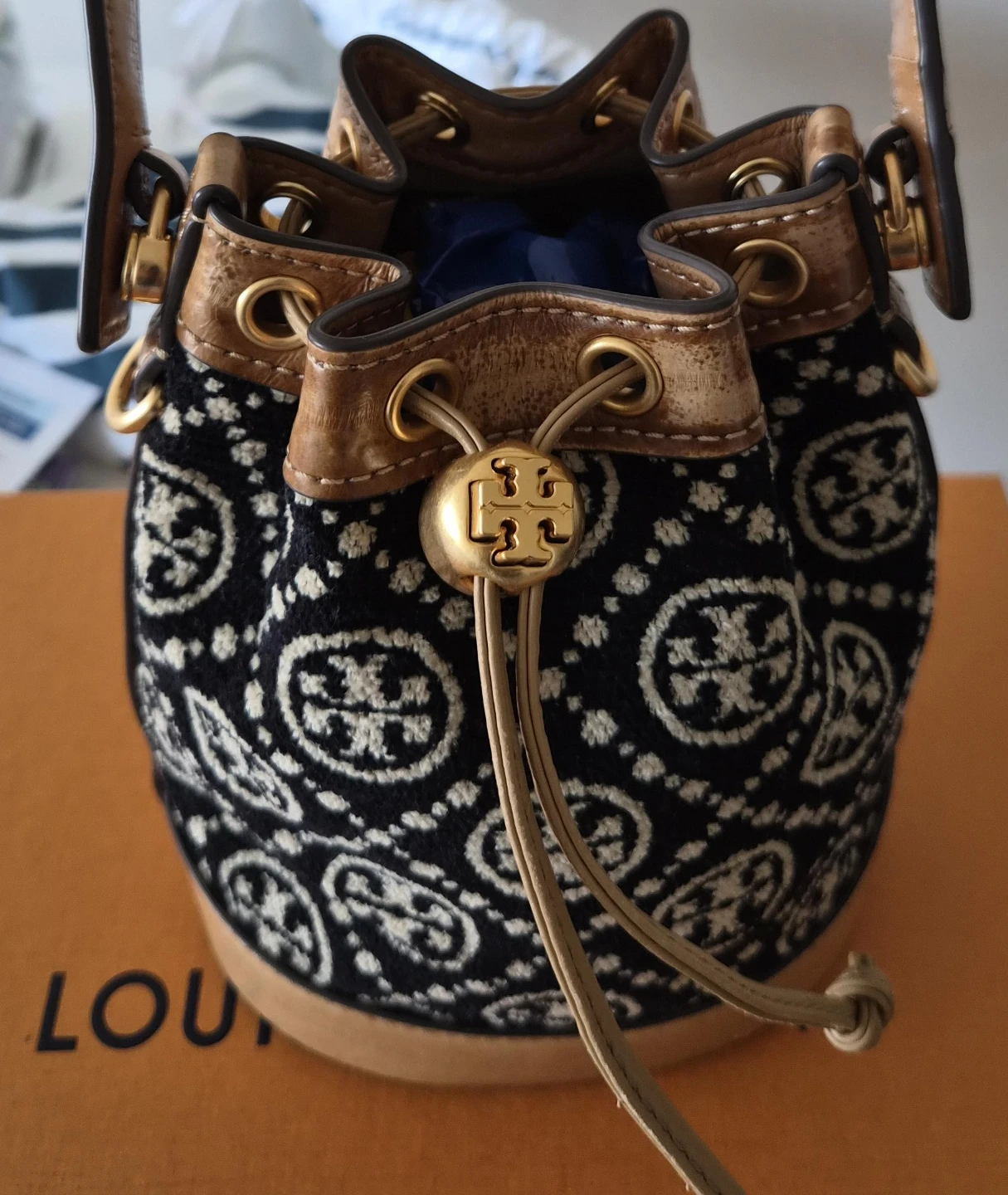 Tory Burch Monogram Bucket Bag