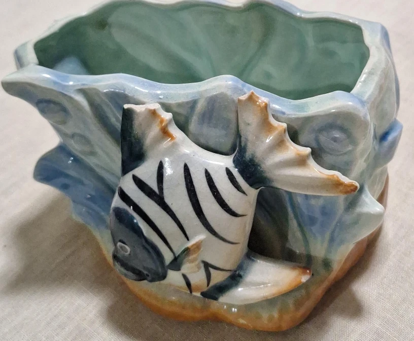 Vintage Ceramic Fish Planter