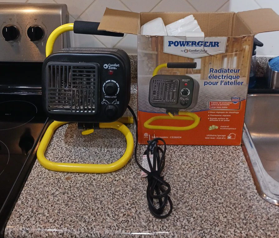 Comfort Zone Powergear Utility Heater CZ250CN