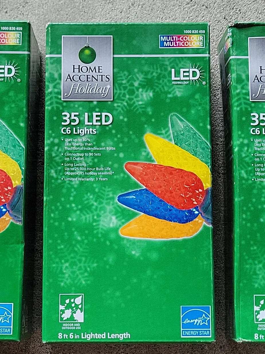 Home Accents Holiday 35 LED C6 Multi-Colour Lights