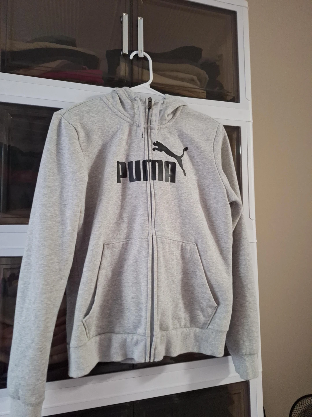 Puma Heather Grey Full-Zip Hoodie