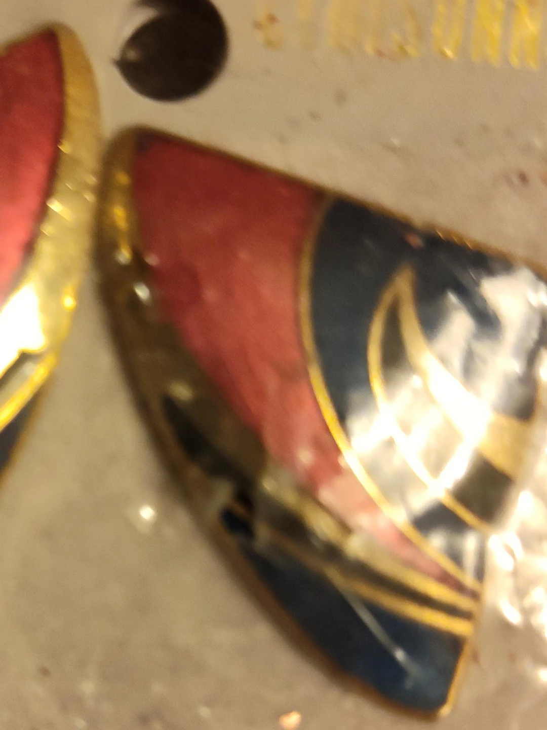 Vintage Enamel Shield Earrings