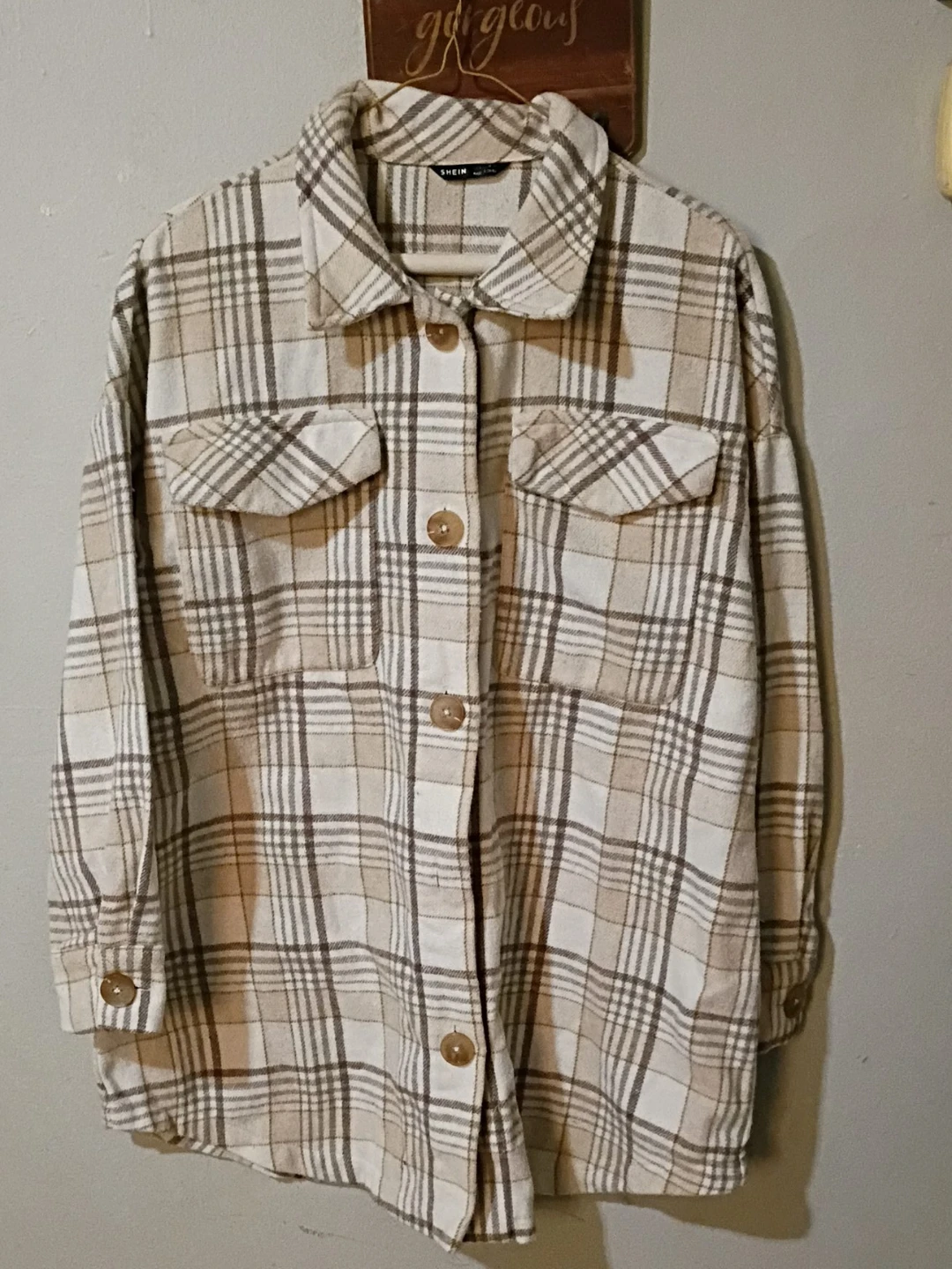 SHEIN Plaid Button-Up Shirt