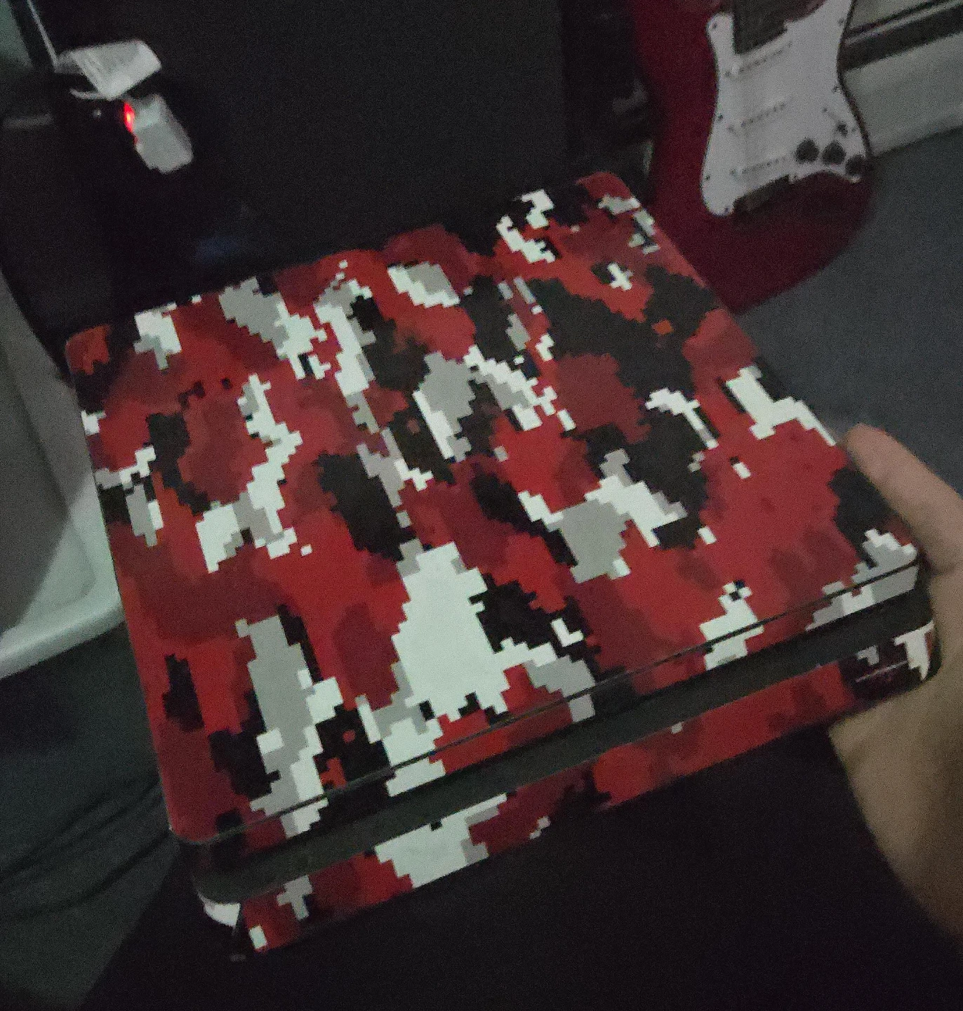 Sony PlayStation 4 Slim with Red Camo Skin