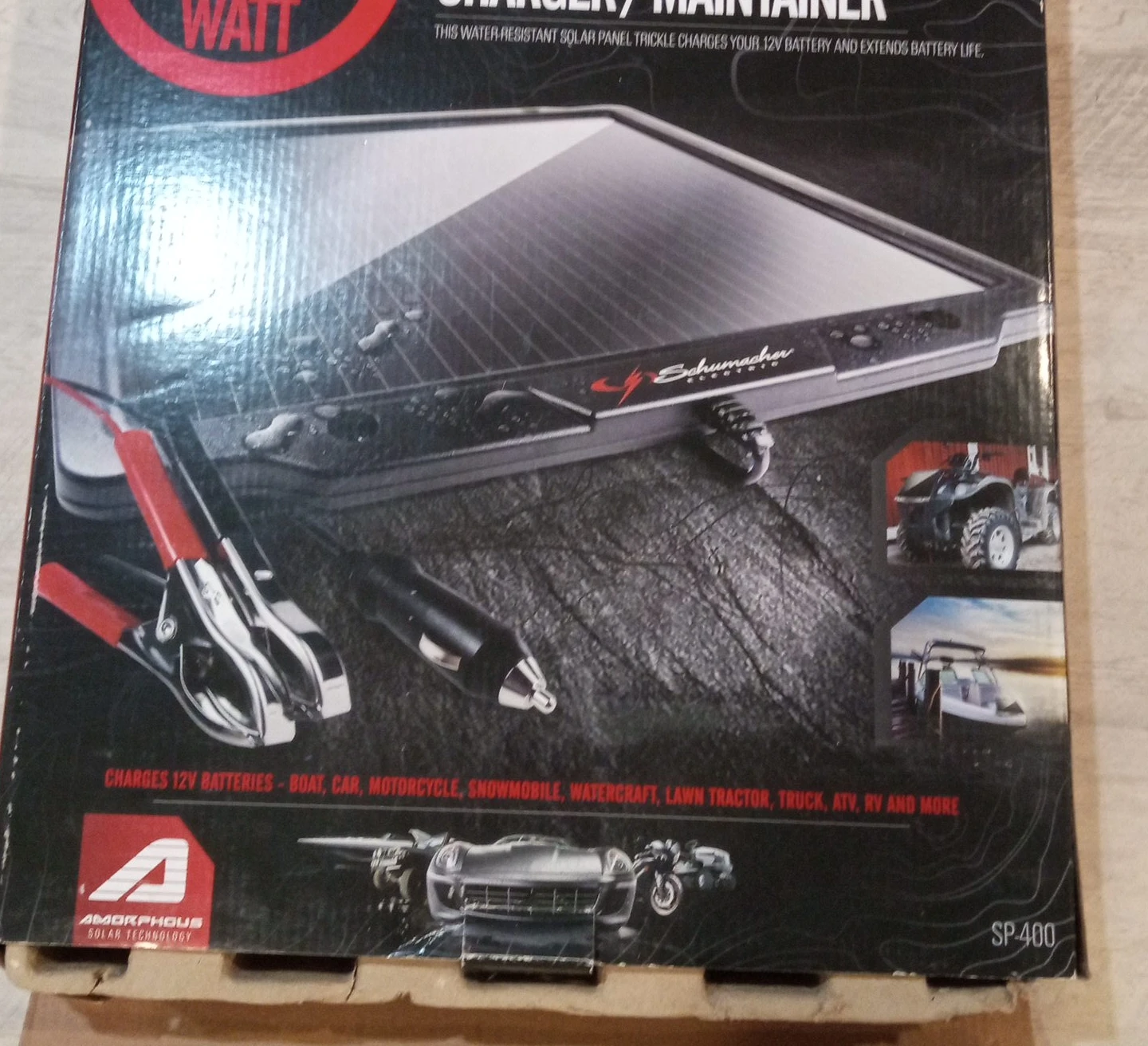 Schumacher SP-400 Solar Battery Charger/Maintainer