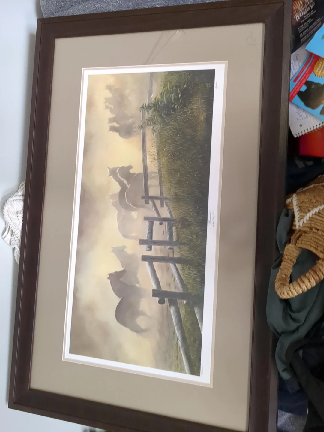 Framed Horse Art Print Remuda