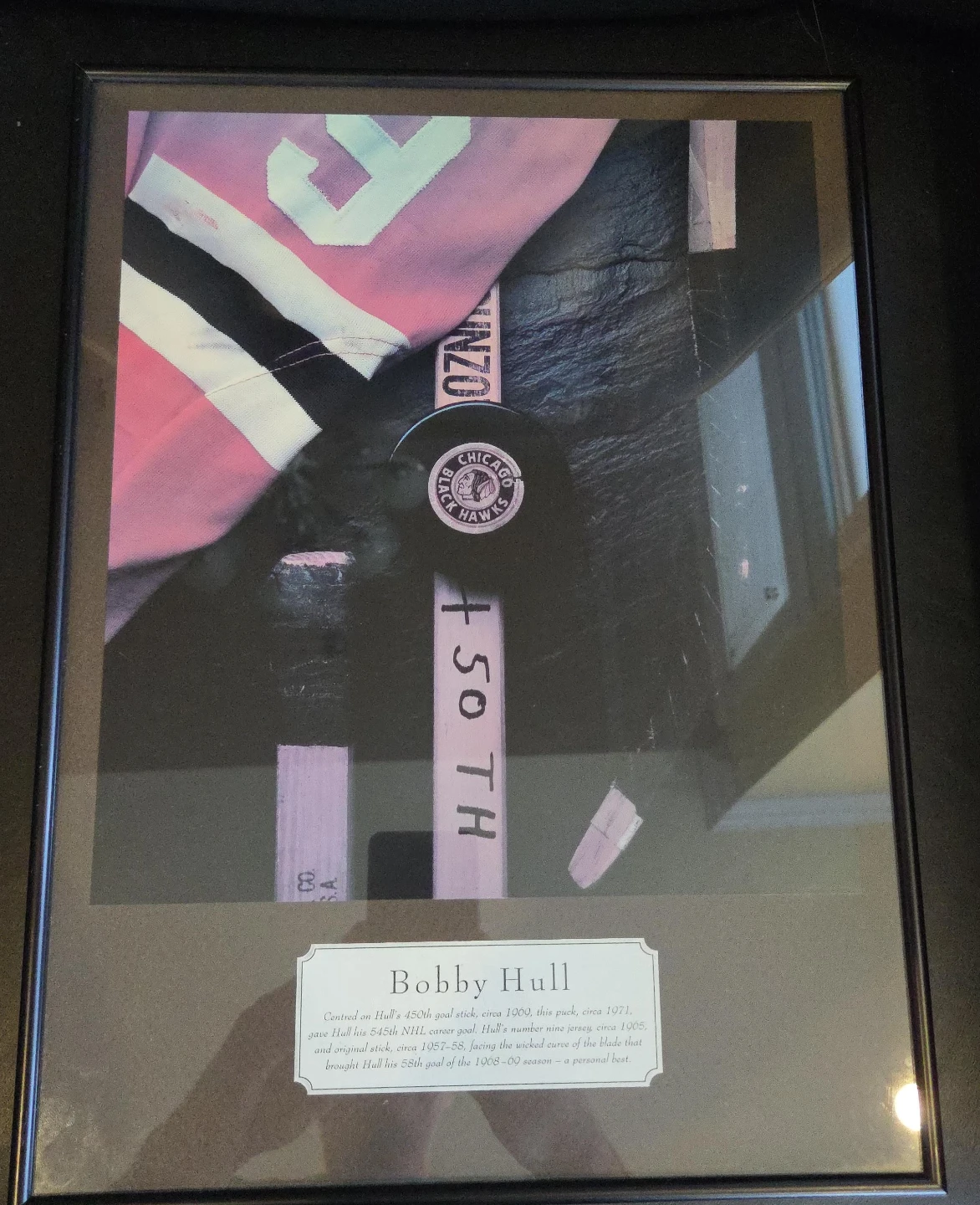 Bobby Hull Framed NHL Sports Memorabilia