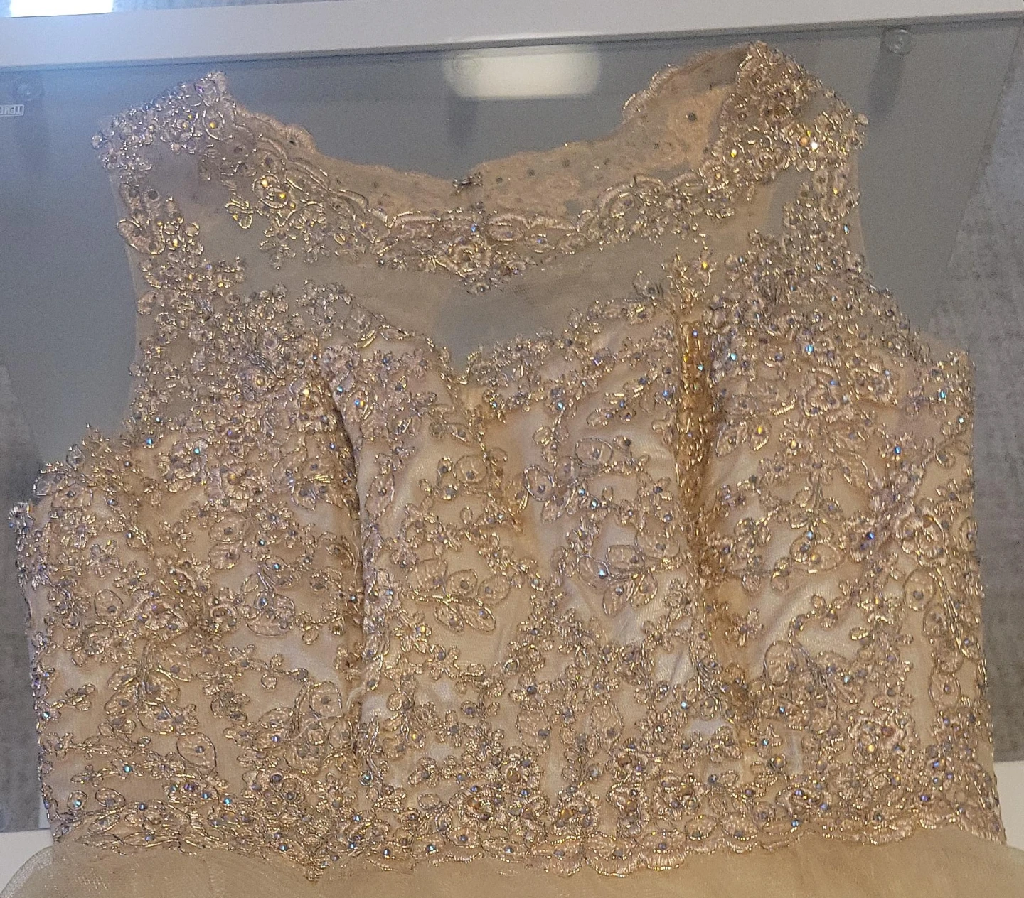 Gold Embellished Formal Dress