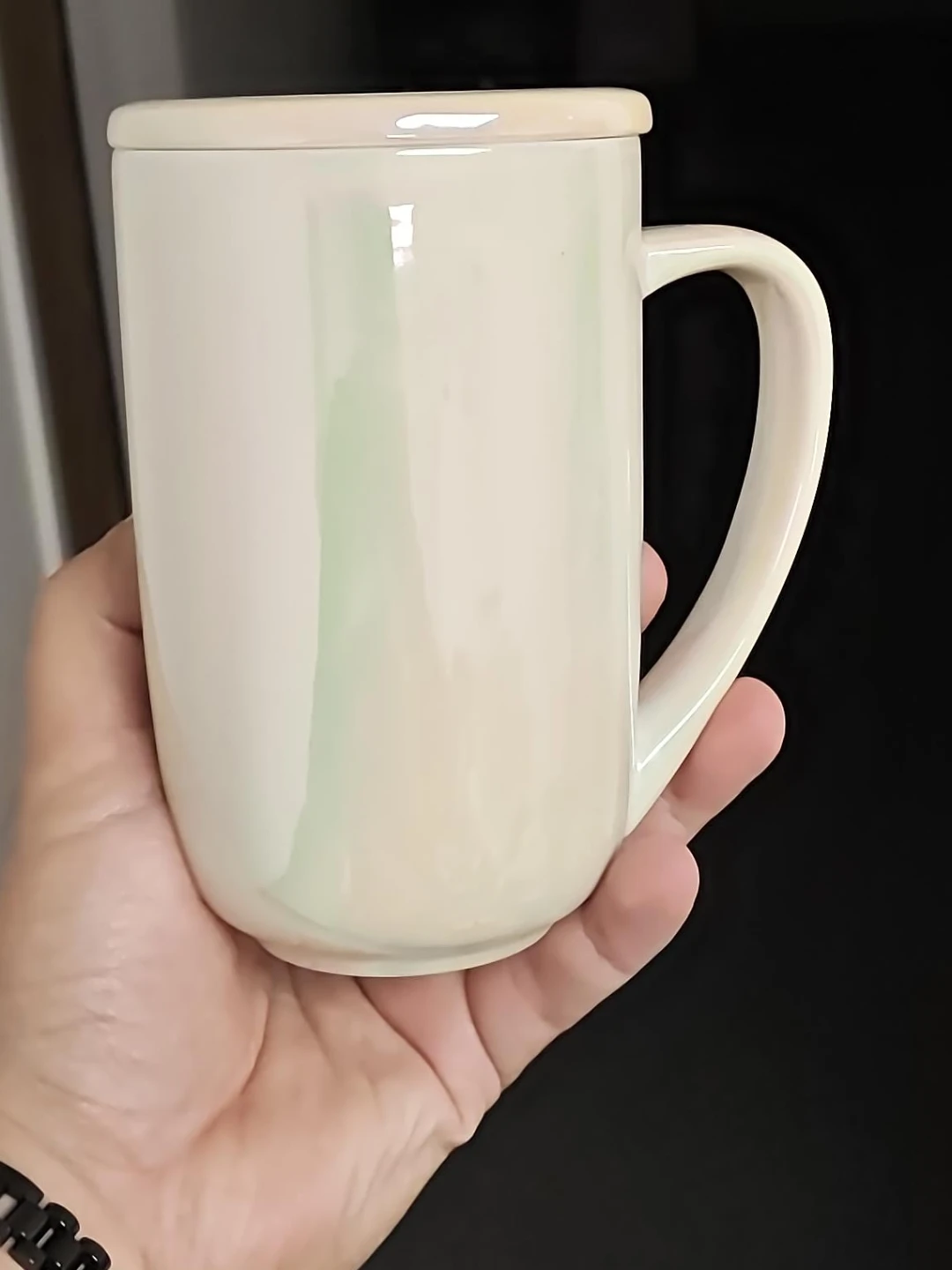 David's Tea Iridescent Ceramic Mug with Lid