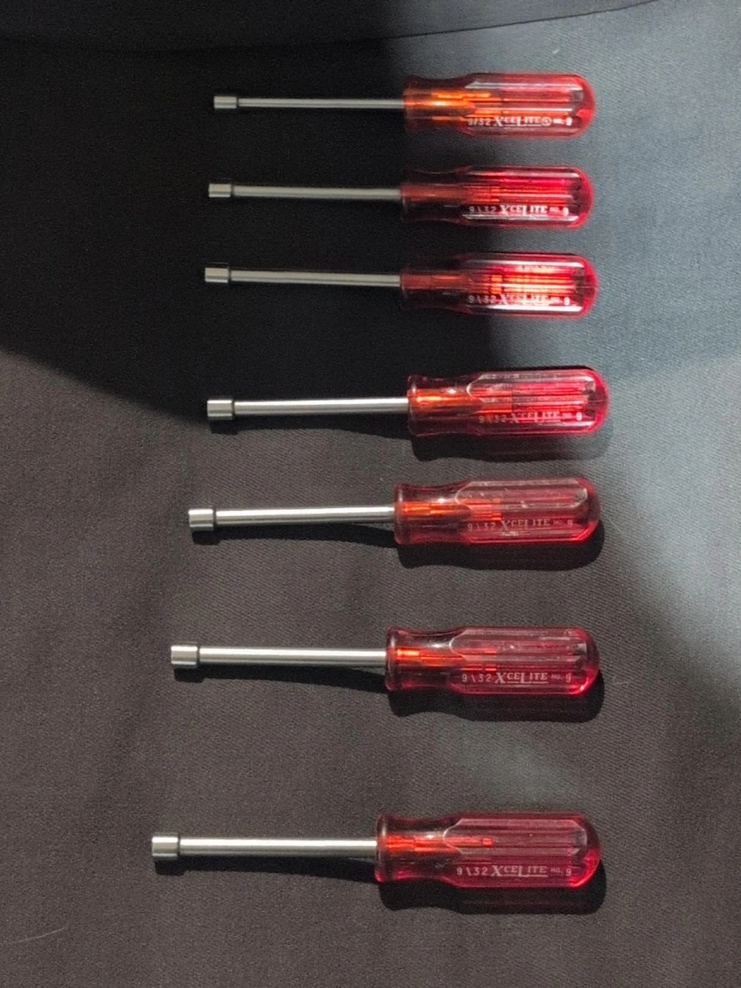 Set of 7 Xcelite 9/32 Nut Drivers