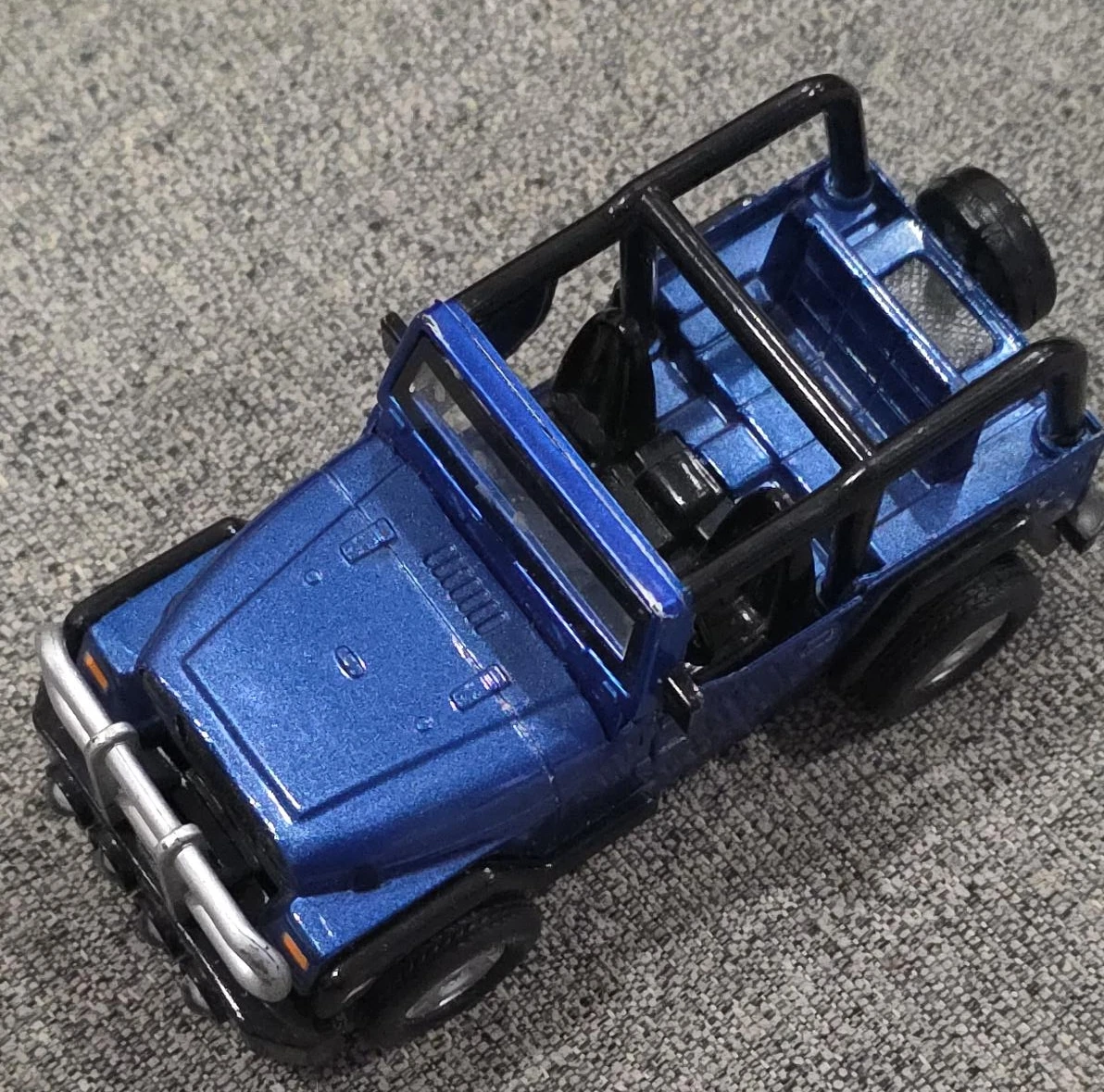 Blue Jeep Wrangler Toy Car