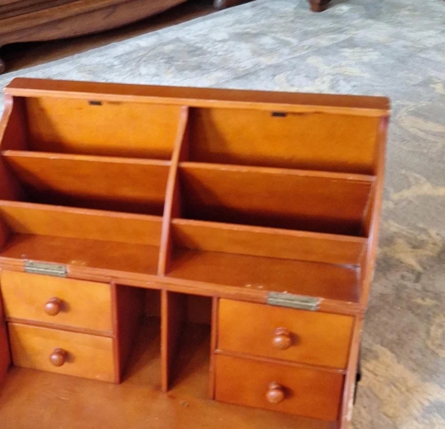 Wooden Desktop Organizer with Drawers