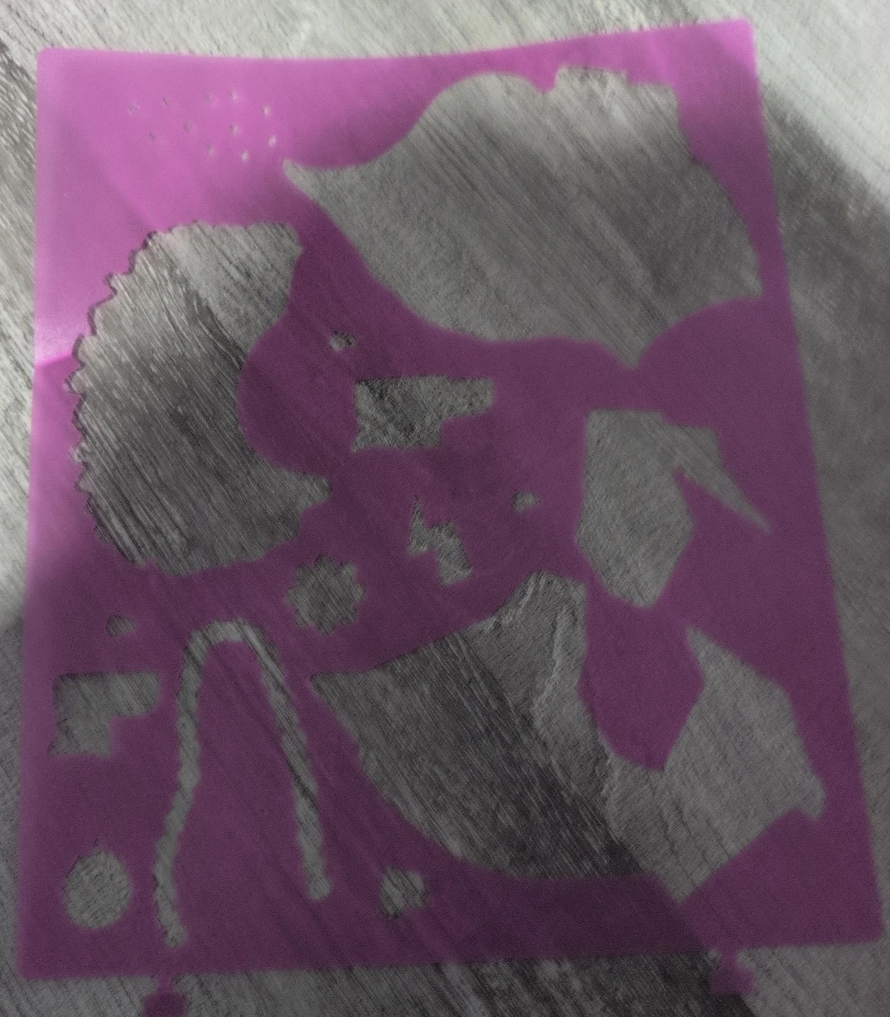 Purple Craft Stencil Sheet