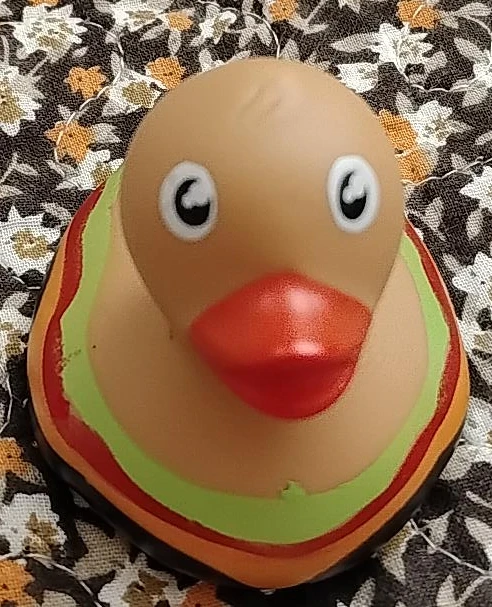 Burger-themed Rubber Duck