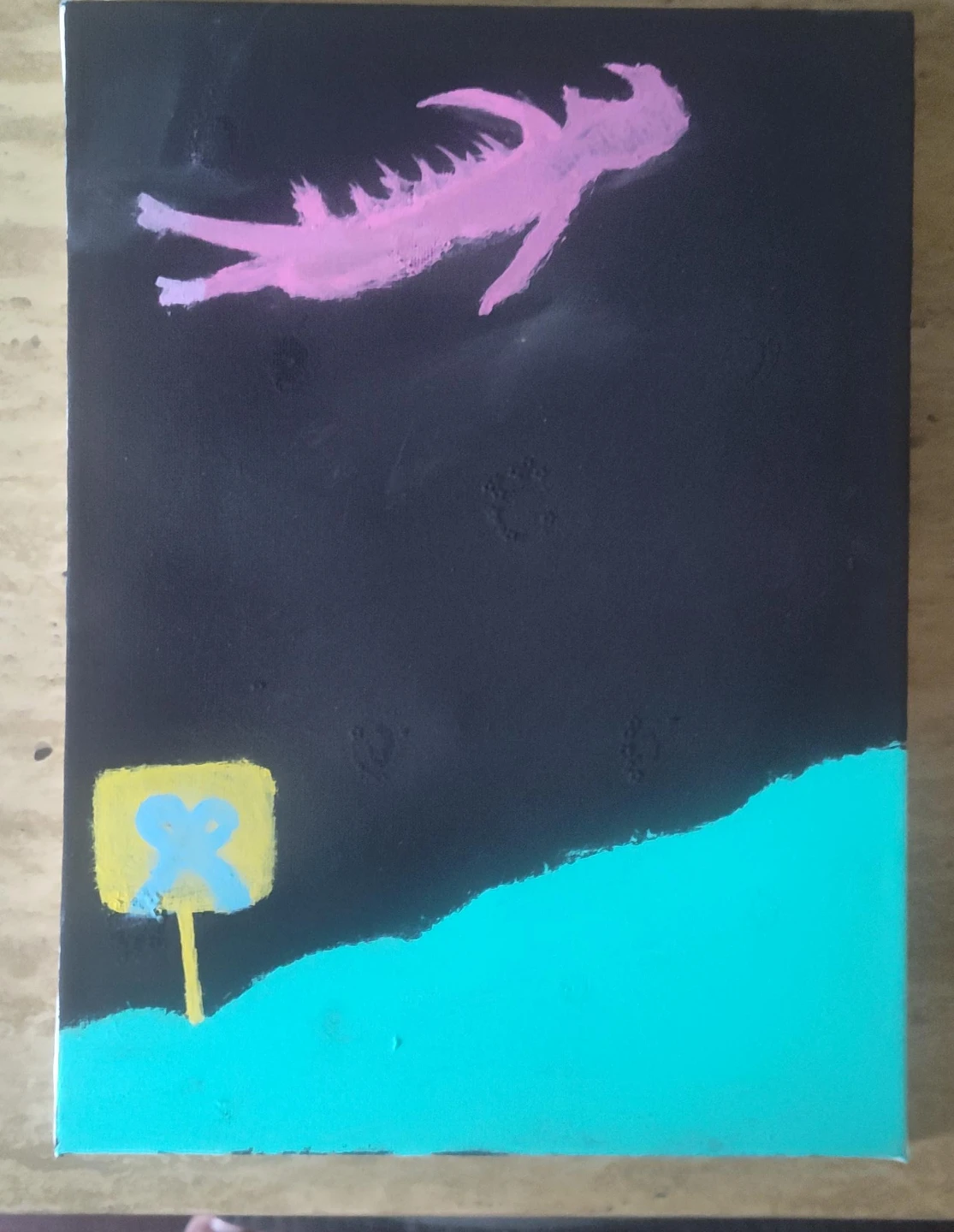 Hand-painted acrylic canvas art