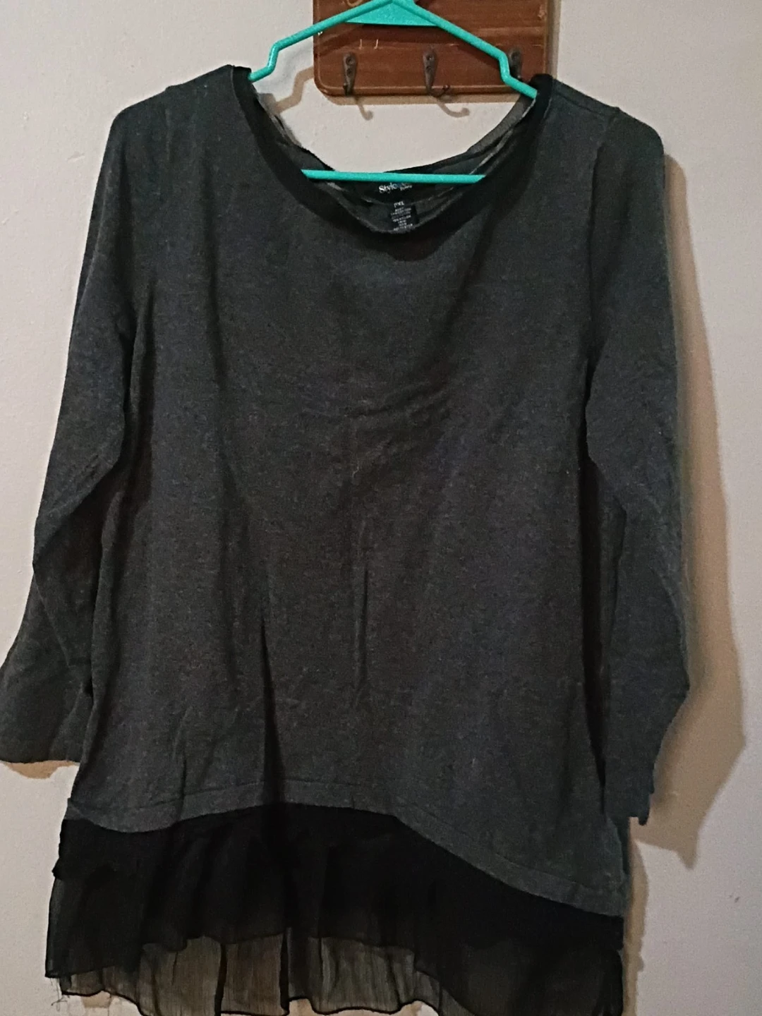 Style & Co. Dark Gray Long Sleeve Shirt