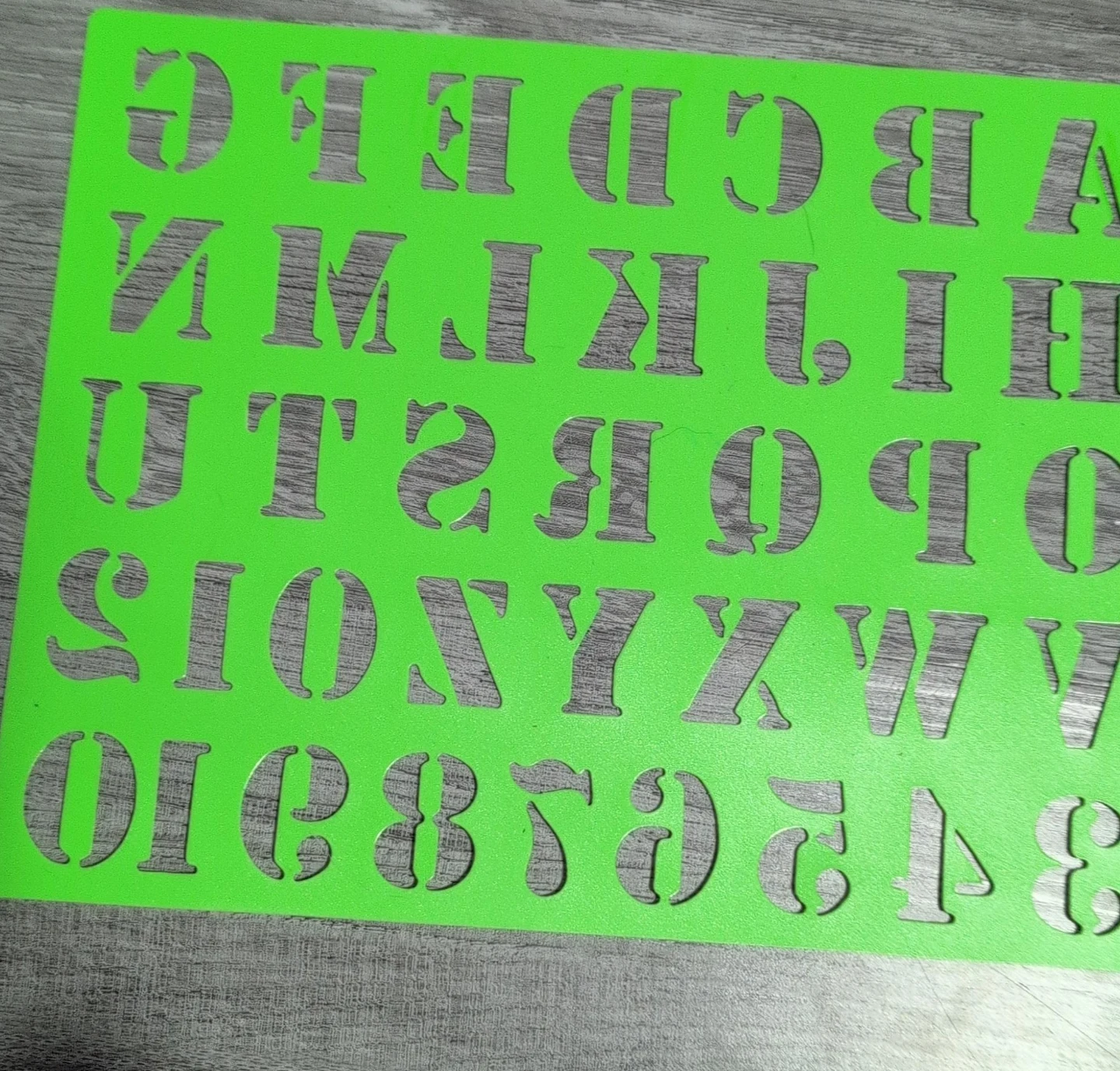 Alphabet and Number Stencil Template