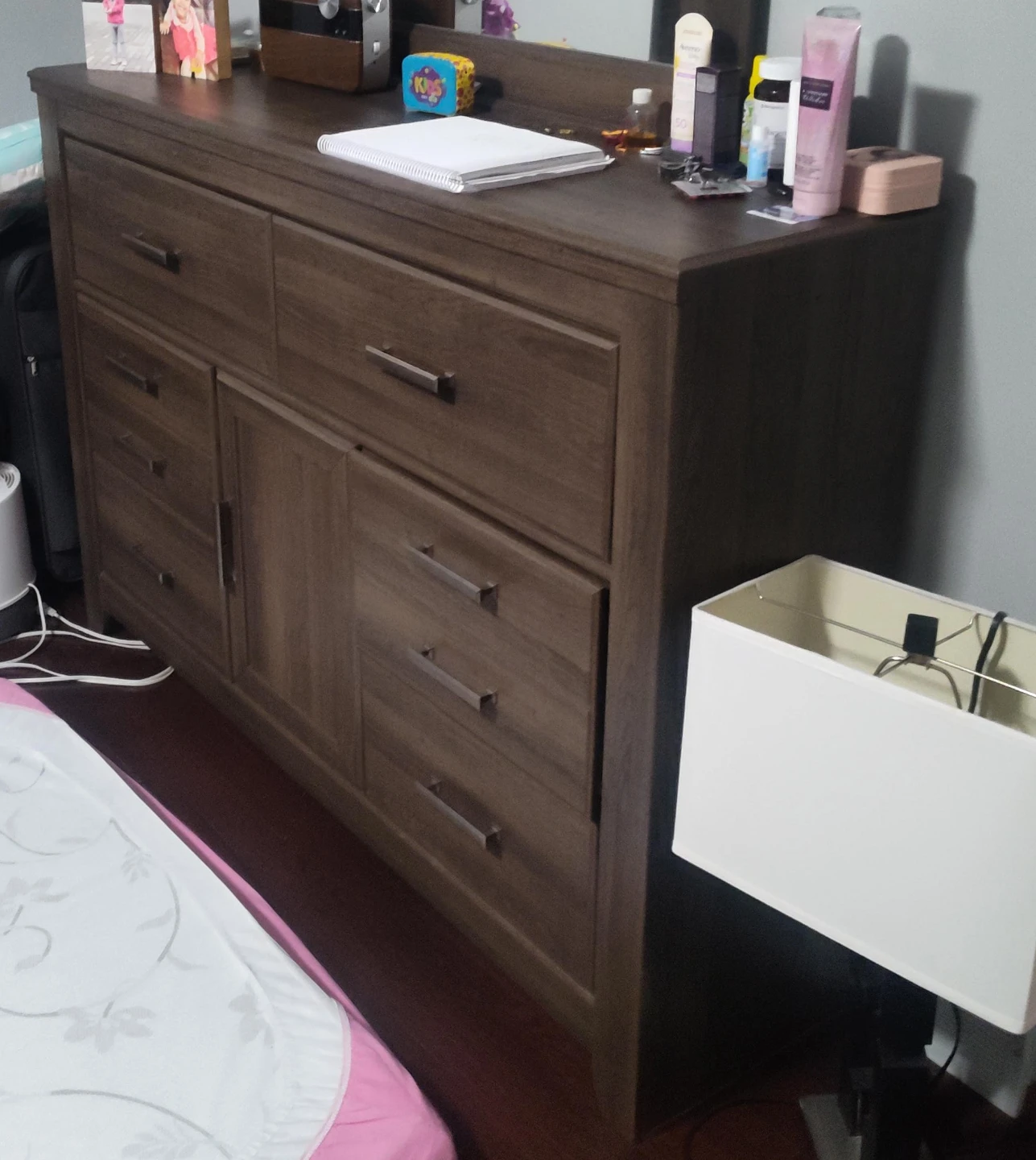 Dark Brown Wooden Bedroom Dresser