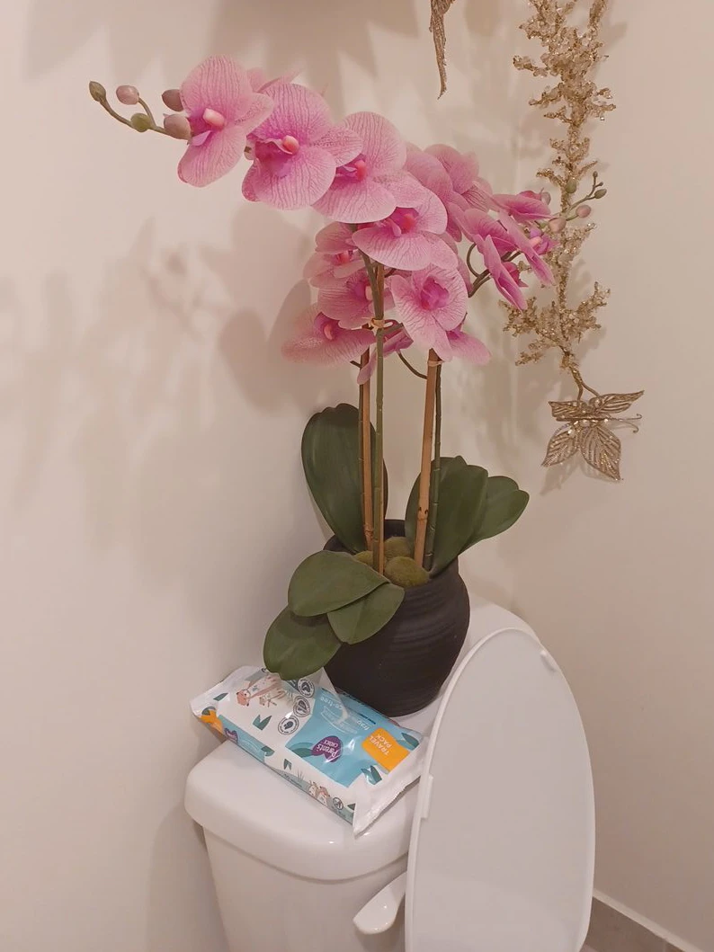 Artificial Pink Orchid Arrangement