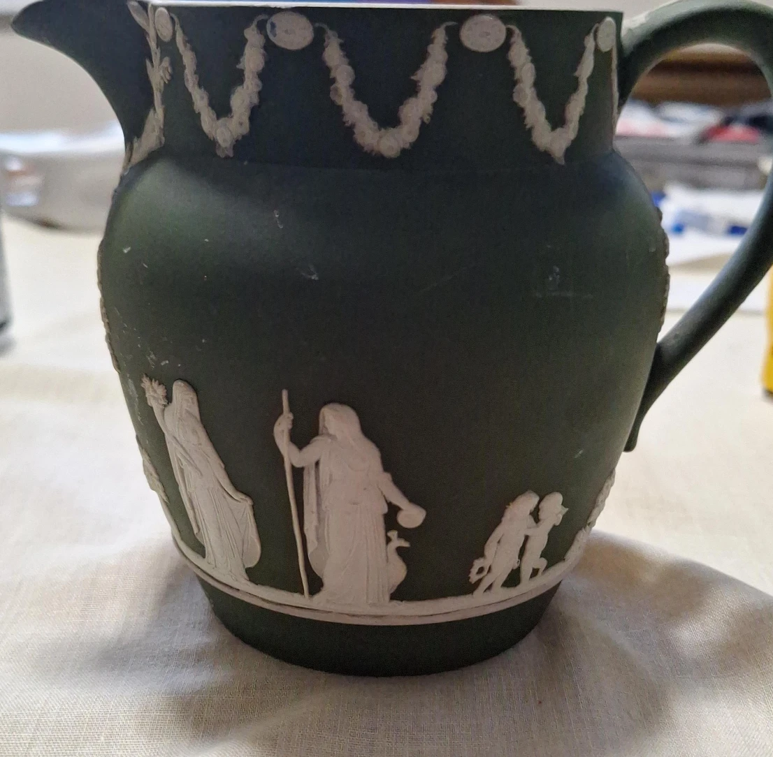 Wedgwood Jasperware Green Pitcher
