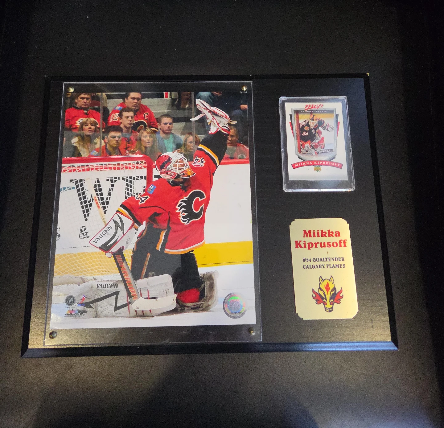Miikka Kiprusoff Calgary Flames NHL Plaque