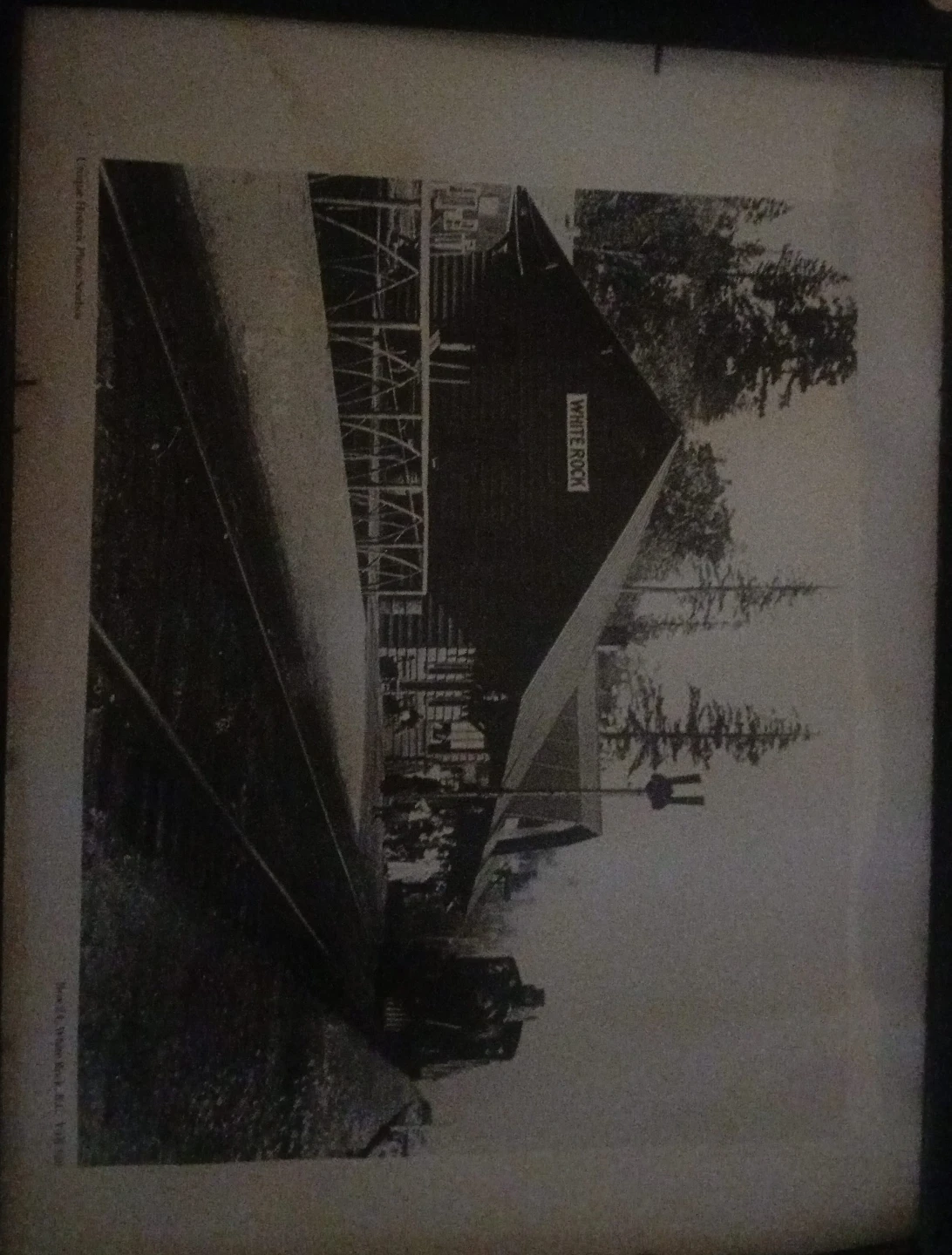 Framed Vintage White Rock Historic Photo