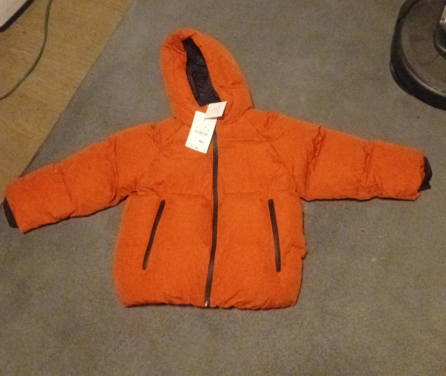 Zara Kids Orange Puffer Jacket