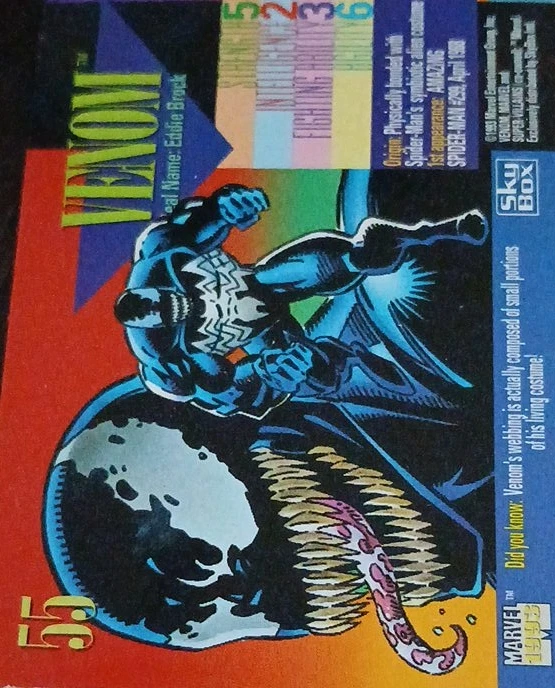 1993 SkyBox Marvel Venom Trading Card