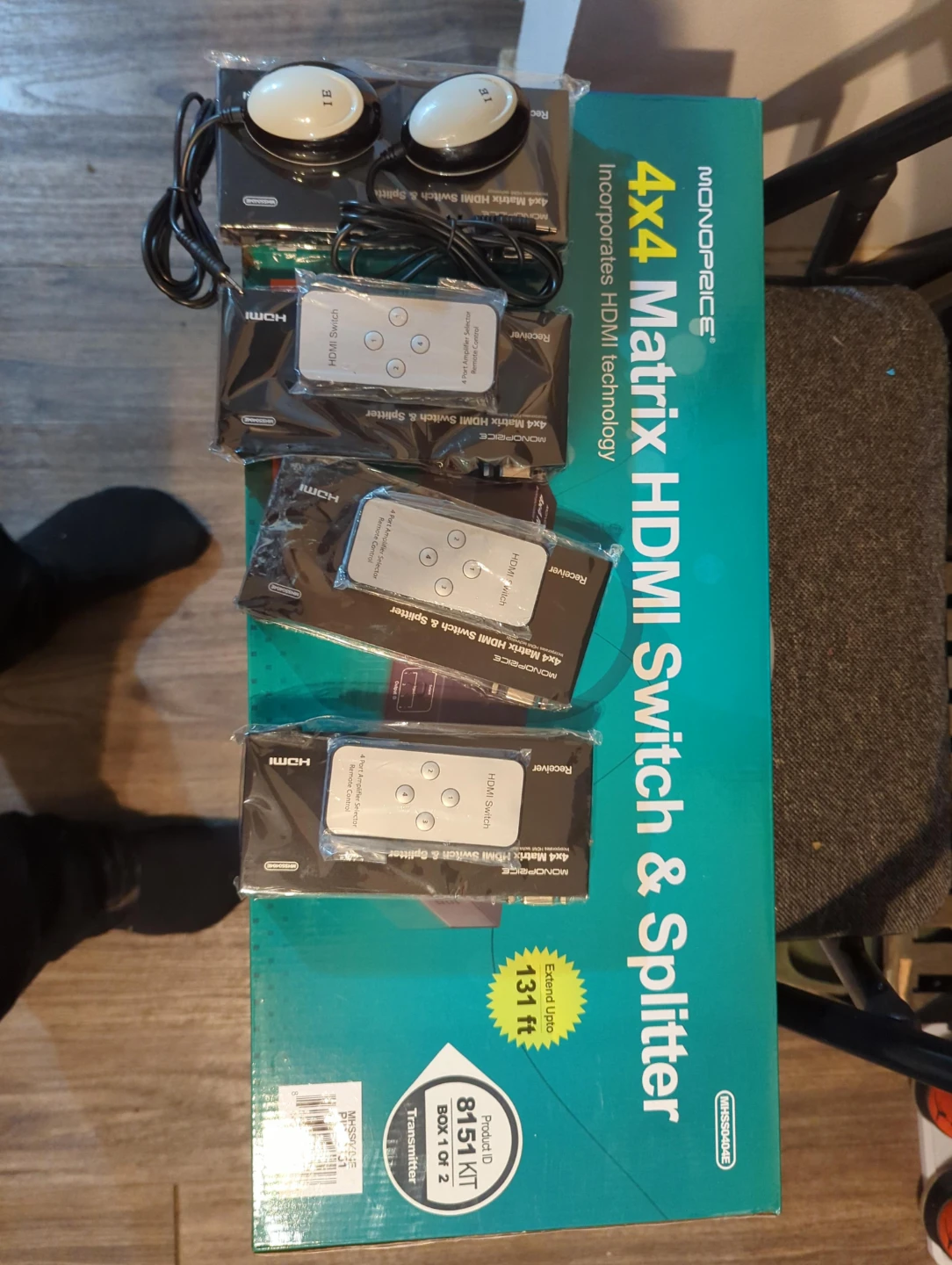 Monoprice 4x4 HDMI Matrix Switch & Splitter Kit