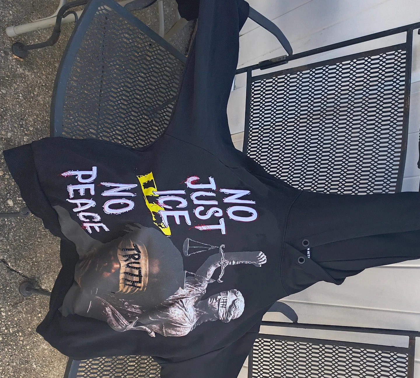 Black No Justice No Peace Hoodie