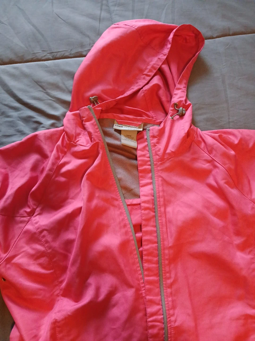 Free Country Pink Hooded Rain Jacket