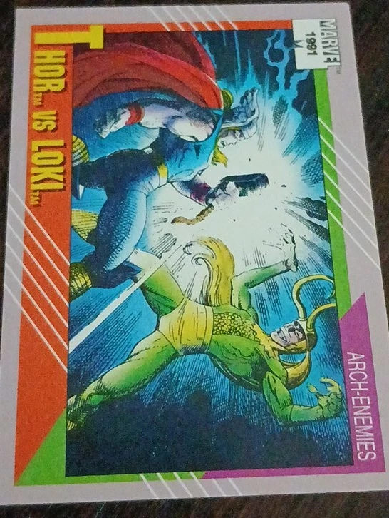 1991 Marvel Thor vs Loki Trading Card