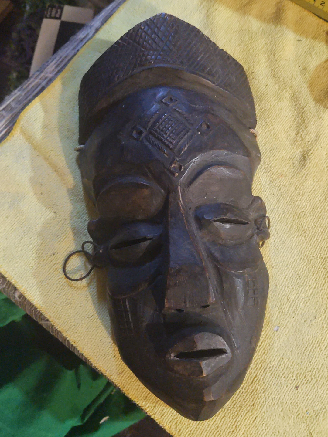 Hand-Carved Wooden Wall Mask