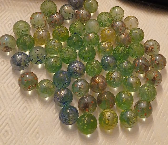 Set of 50 Assorted Glass Marbles
