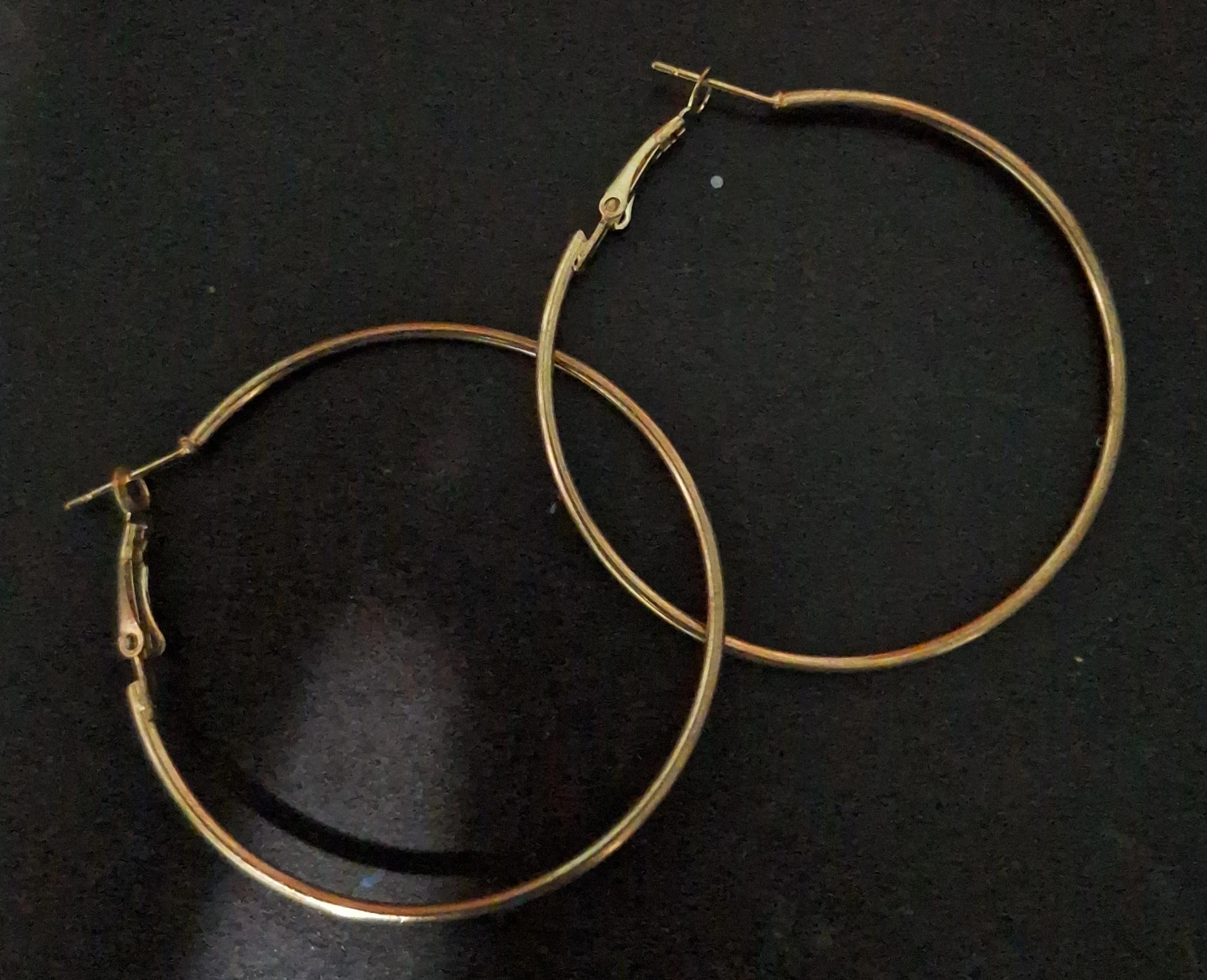 Large Gold-Tone Hoop Earrings