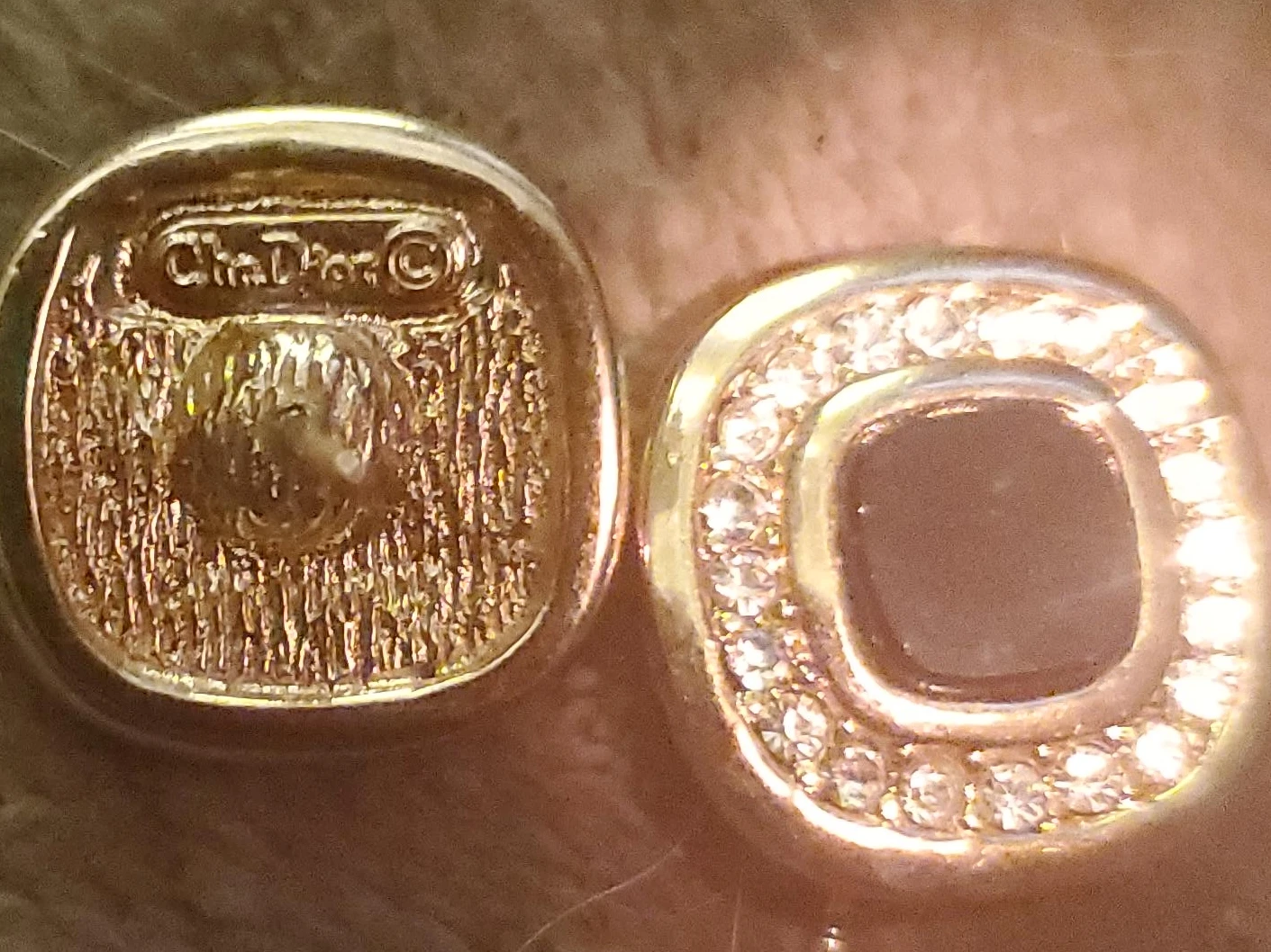 Christian Dior Vintage Gold Tone Stud Earrings - photo 4