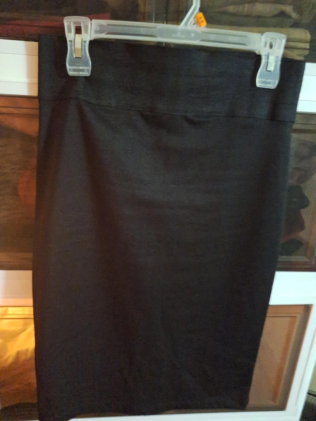 Black Elastic Waist Skirt